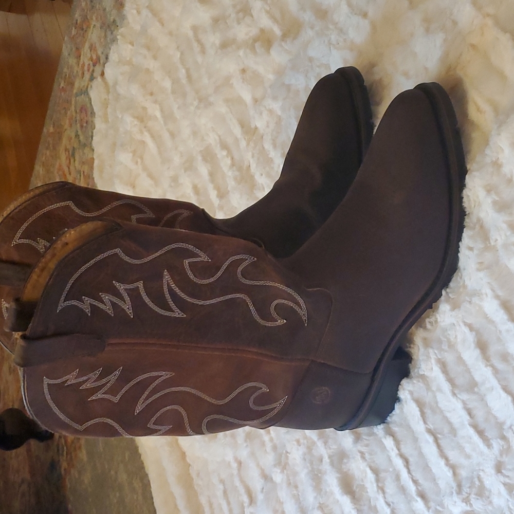 Mens Double H steel toe boots 12